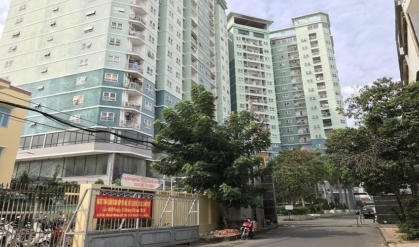 Không gian sảnh chờ hiện đại tại chung cư 8X Đầm Sen