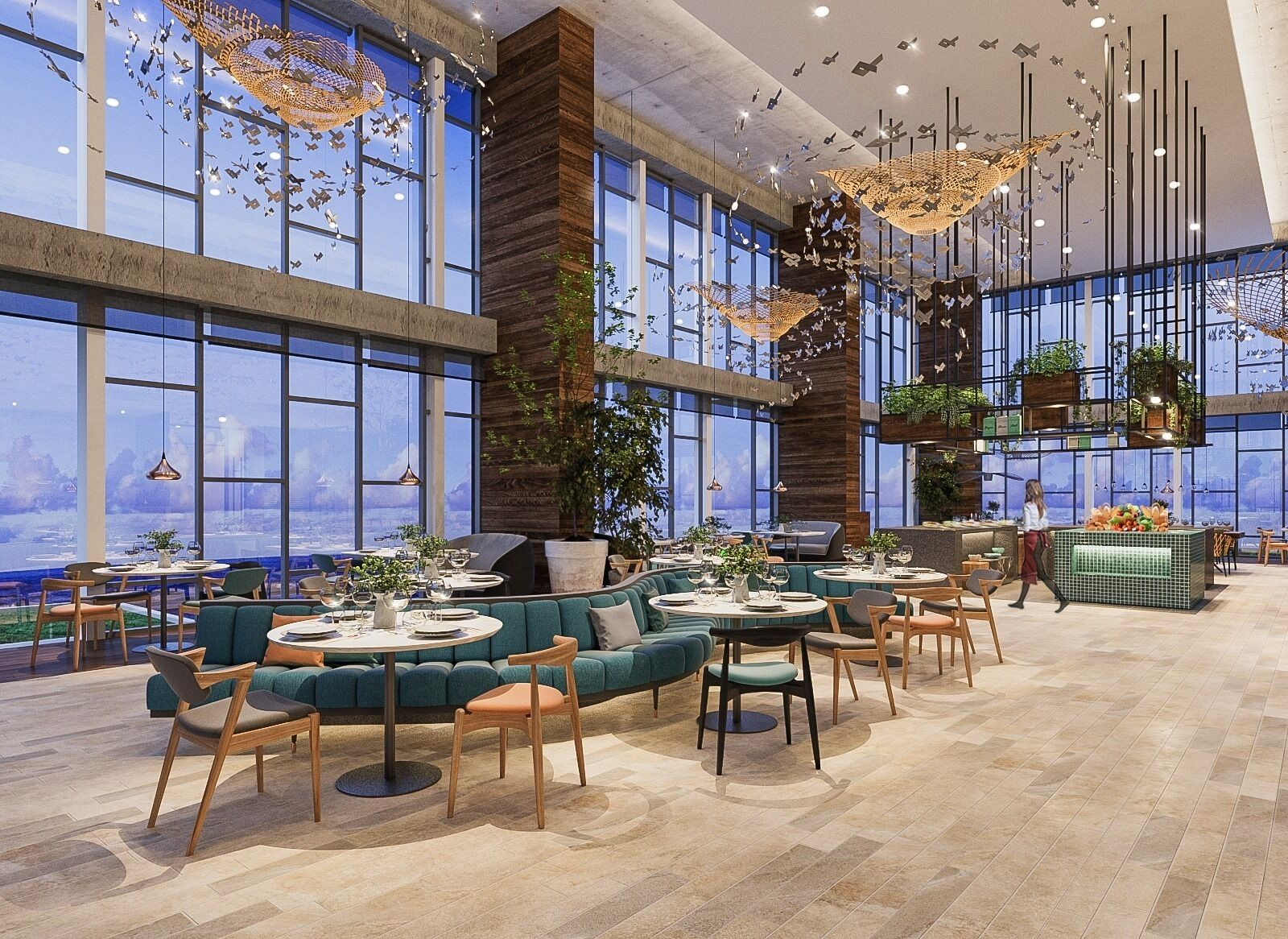 Khu vực nhà hàng và ẩm thực sang trọng tại Khách sạn Anya Premier Hotel Quy Nhơn