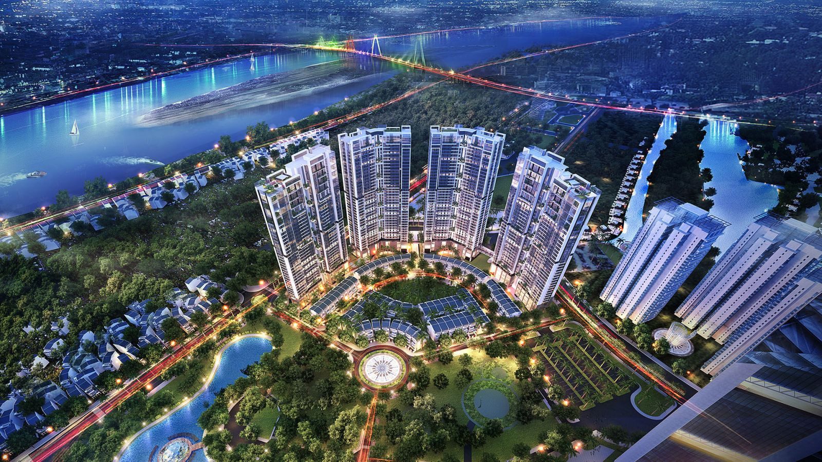 Khung cảnh tổng thể dự án Sunshine City với tầm nhìn rộng mở