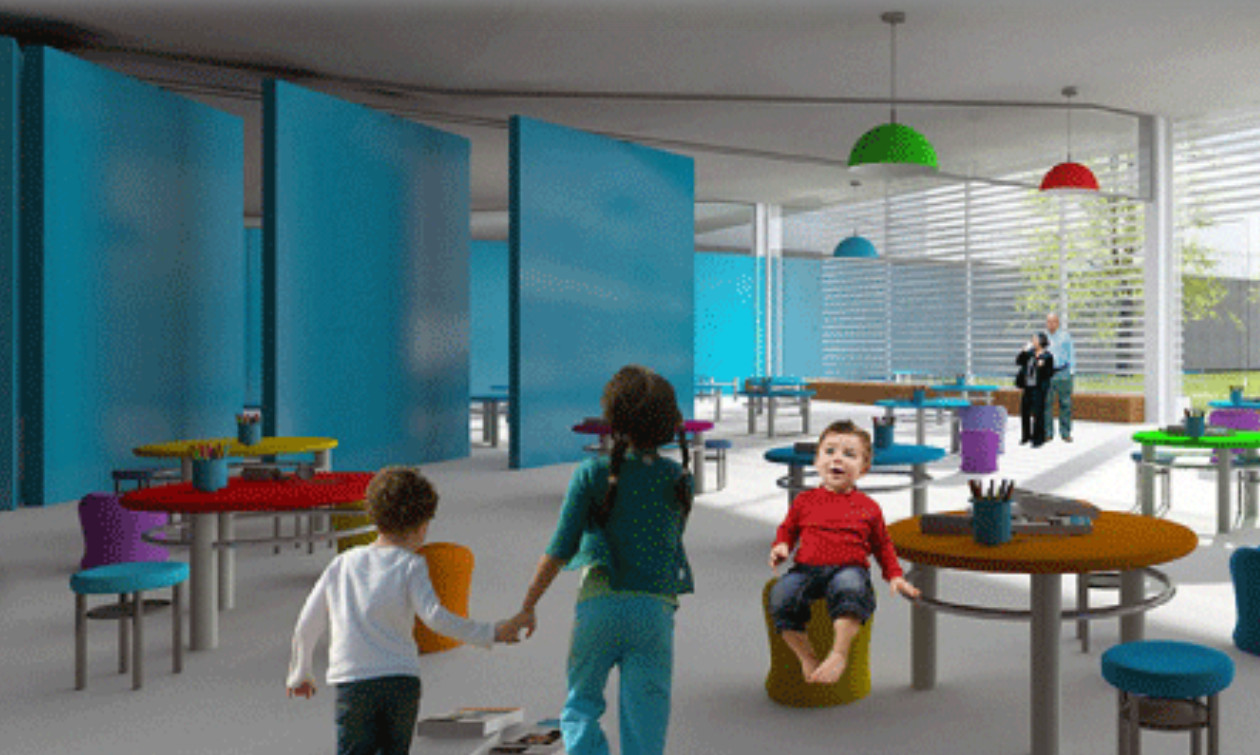 Khuôn viên vui chơi của trẻ nhỏ trong dự án Huy Hùng với nhiều trò chơi