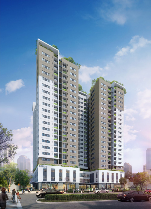 Kiến trúc hiện đại của chung cư HUD3 Nguyễn Đức Cảnh