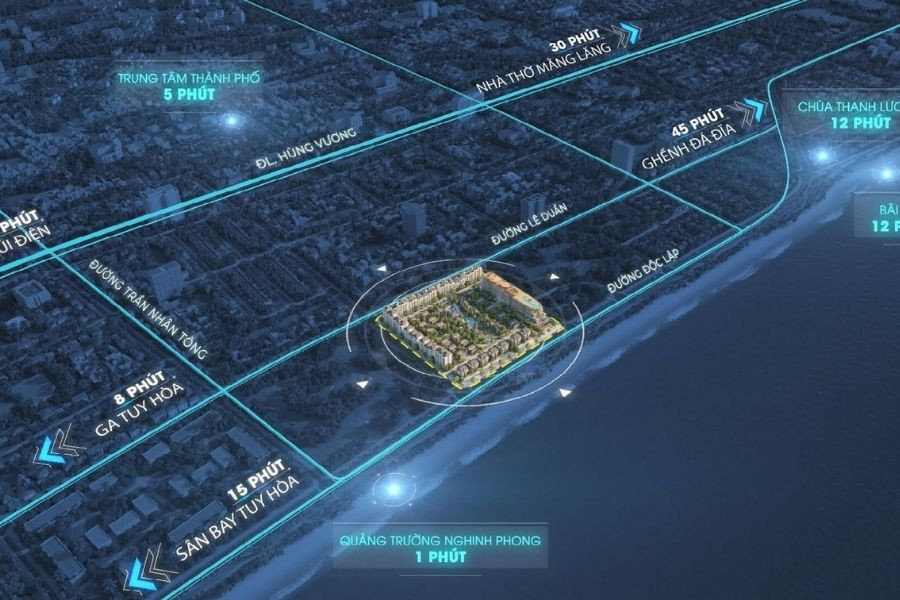 Lợi thế kết nối ngoại khu của khu nghỉ dưỡng L'Aurora Phú Yên