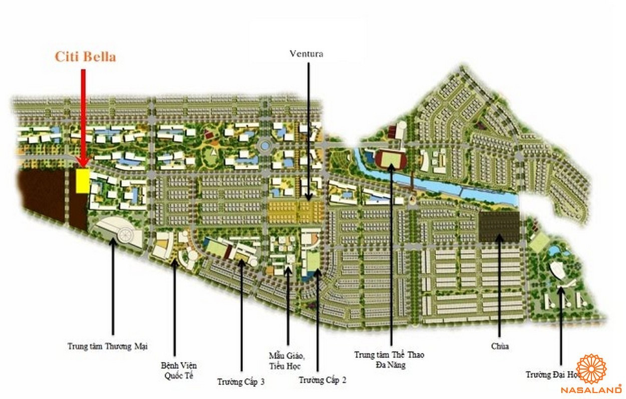 Mặt bằng dự án căn hộ CitiBella 1 trong Khu đô thị Cát Lái