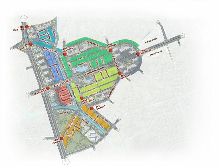 Mặt bằng quy hoạch tổng thể Khu đô thị An Lạc Green Symphony