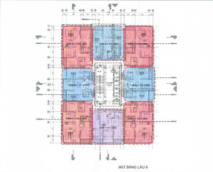 Mặt bằng tầng New Pearl Residence hiện đại