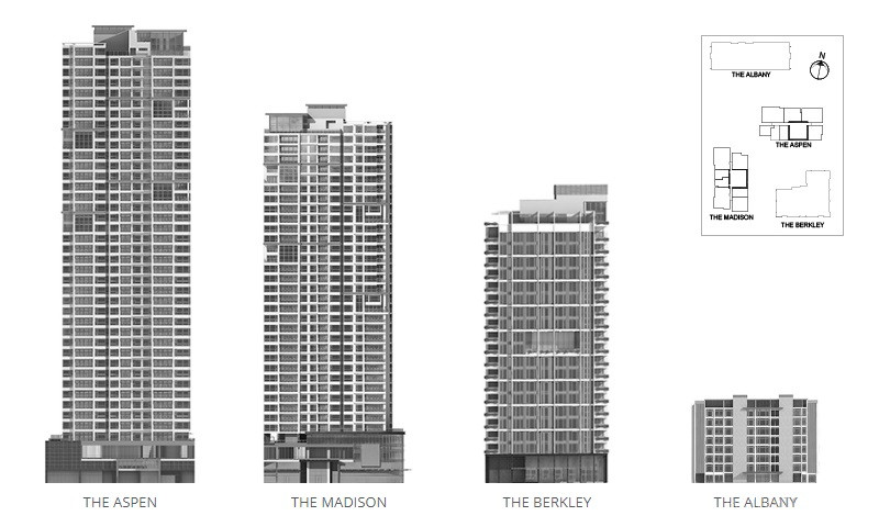 Mặt bằng tổng thể các tòa nhà và phân khu tại Gateway Thảo Điền.