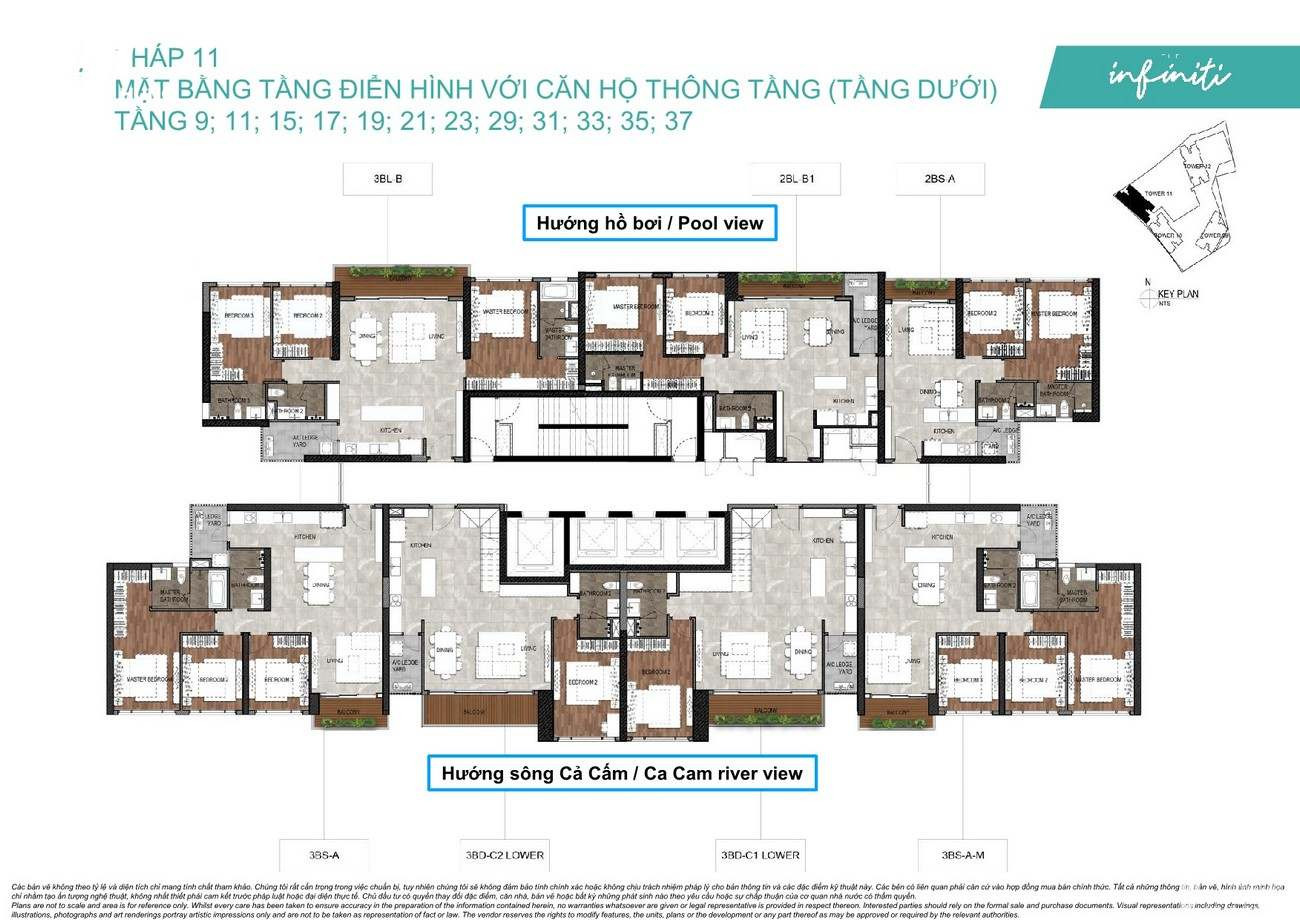 Mặt bằng tổng thể căn hộ chung cư The Infiniti Riviera Point