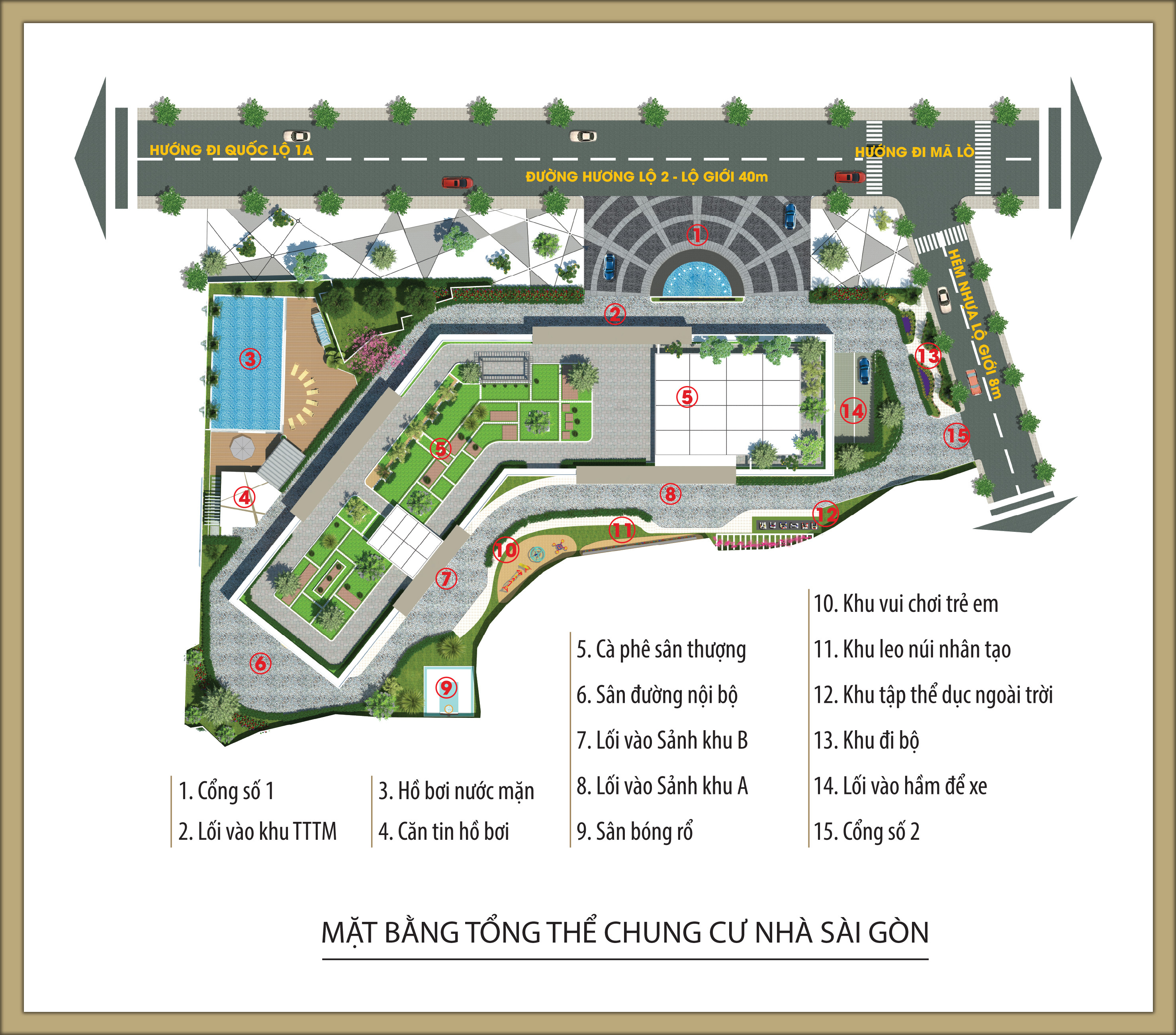 Mặt bằng tổng thể dự án căn hộ Saigon Homes