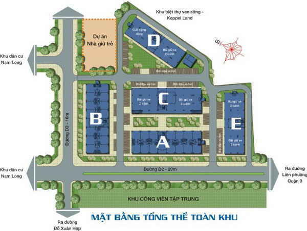 Mặt bằng tổng thể dự án Ehome 2 Nam Long
