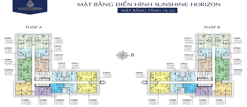 Mặt bằng tổng thể dự án Sunshine Horizon Quận 4