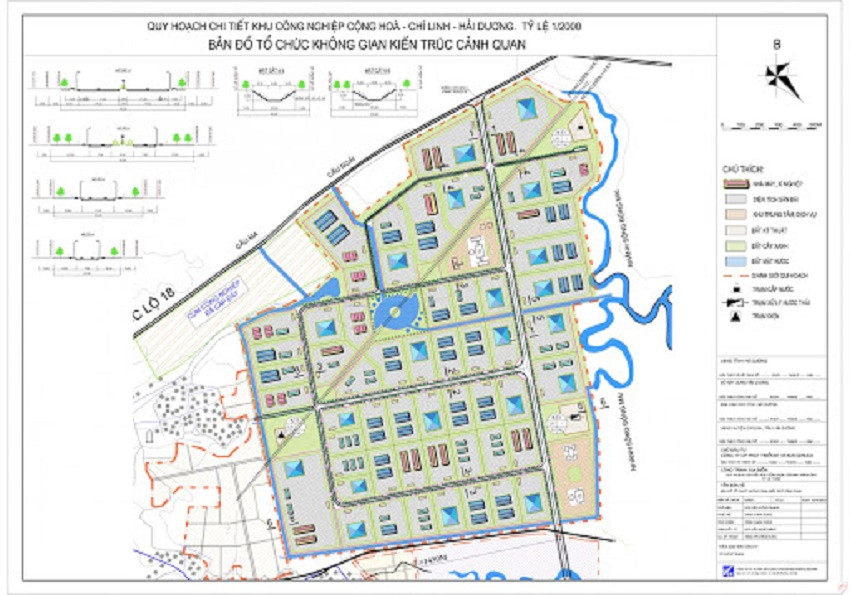 Mặt bằng tổng thể Khu công nghiệp Cộng Hoà Chí Linh