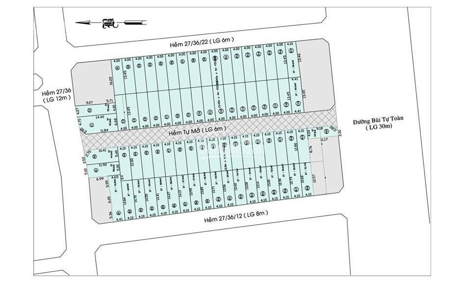 Mặt bằng tổng thể nhà phố MD Land Bùi Tư Toàn