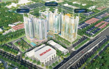 Mặt bằng tổng thể quy hoạch các tòa tháp căn hộ Charm City Bình Dương