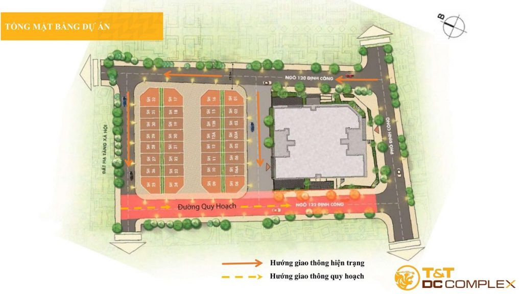 Mặt bằng tổng thể quy hoạch dự án T&amp;T DC Complex Định Công