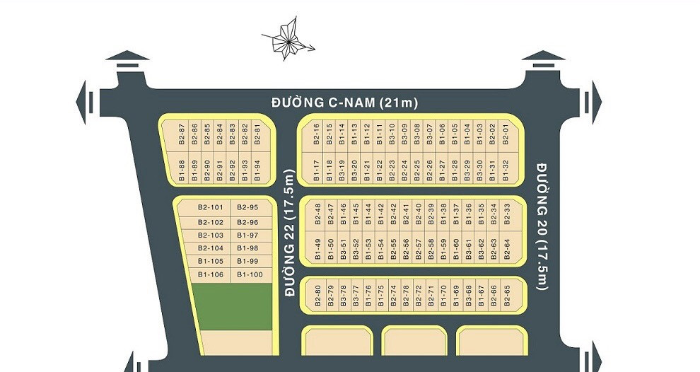 Mặt bằng tổng thể quy hoạch Khu dân cư Mỹ Thái 1