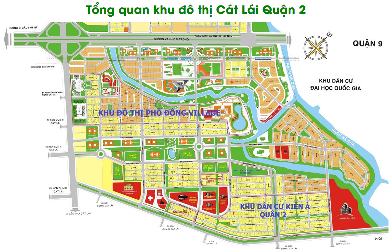 Mặt bằng tổng thể quy hoạch Khu đô thị Cát Lái