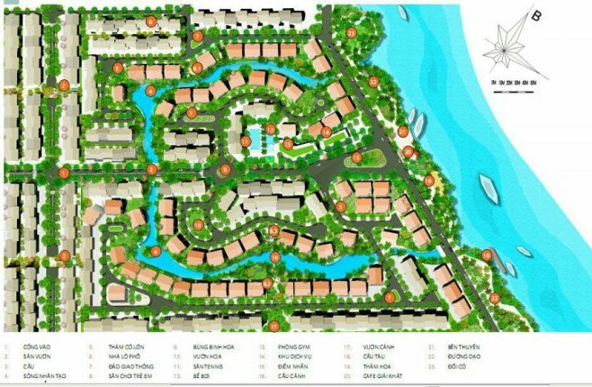 Mặt bằng tổng thể quy hoạch Khu đô thị Sentosa Riverside