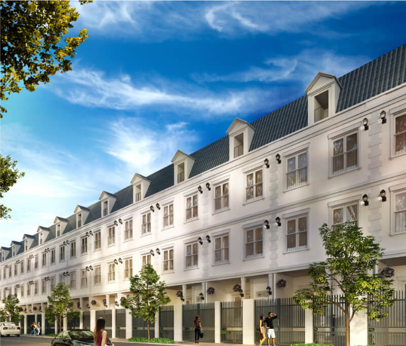 Mẫu nhà phố điển hình trong dự án Lakeview City