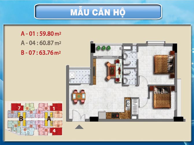 Mẫu thiết kế căn hộ số 1 tại chung cư Tani Building Sơn Kỳ 1