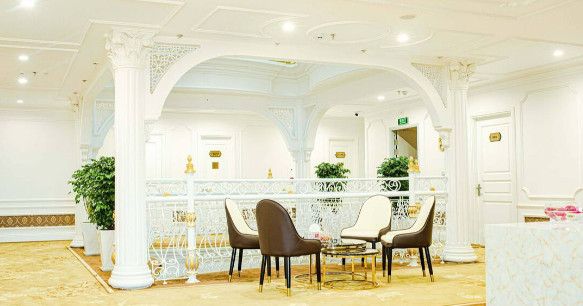 Mọi chi tiết đều được thiết kế rất chỉn chu, màu sắc hài hòa tại khách sạn Mạnh Quân