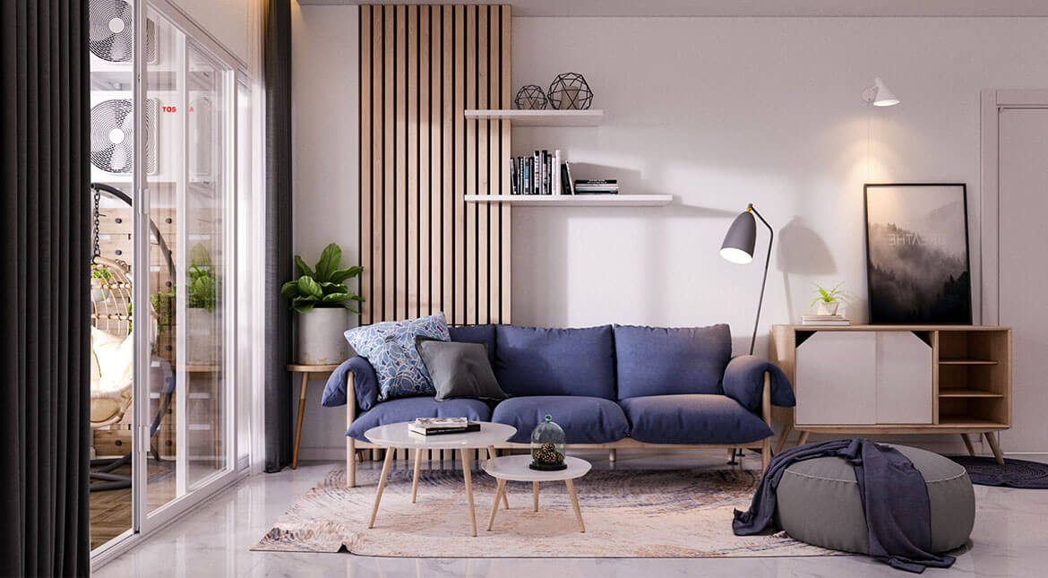 Nhà mẫu căn hộ Charm City 2 phòng ngủ 2 WC với thiết kế hiện đại