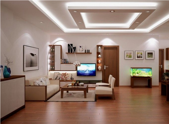 Nội thất phòng khách căn hộ mẫu tại Hoàng Huy Commerce