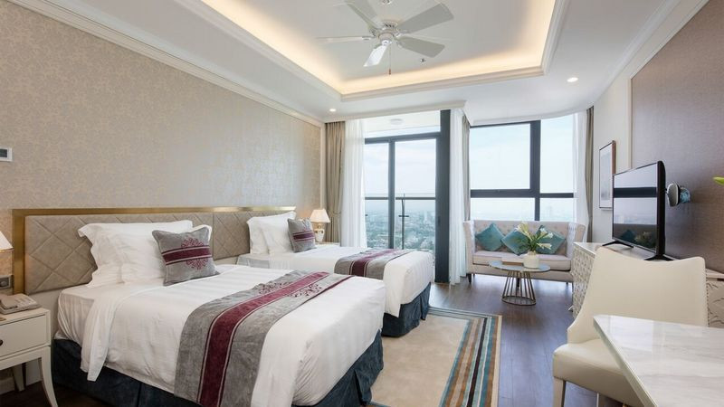 Nội thất phòng ngủ sang trọng, hiện đại của căn hộ Vinpearl Condotel Đà Nẵng