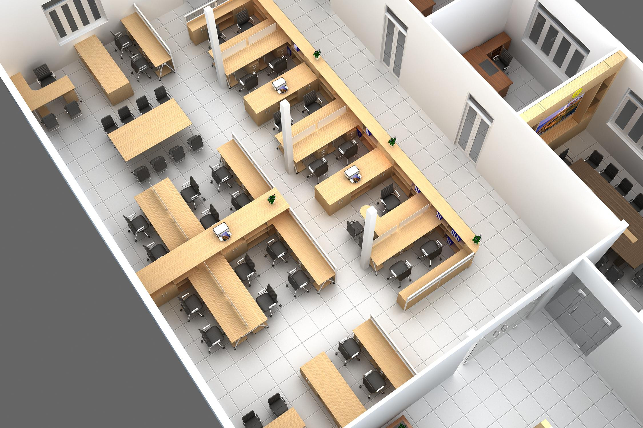 Nội thất văn phòng sang trọng bên trong PVV Tower