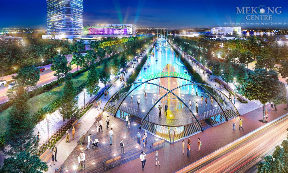 Phố đi bộ tại dự án khu đô thị Mekong Centre