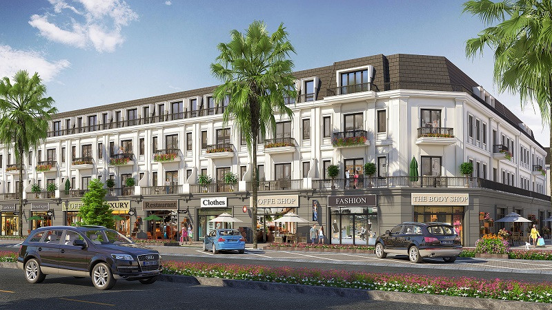 Phối cảnh nhà phố thương mại hiện đại tại Eco City Premia Buôn Ma Thuột