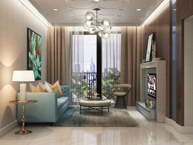 Phối cảnh phòng khách sang trọng của căn hộ Hà Đô Riverside