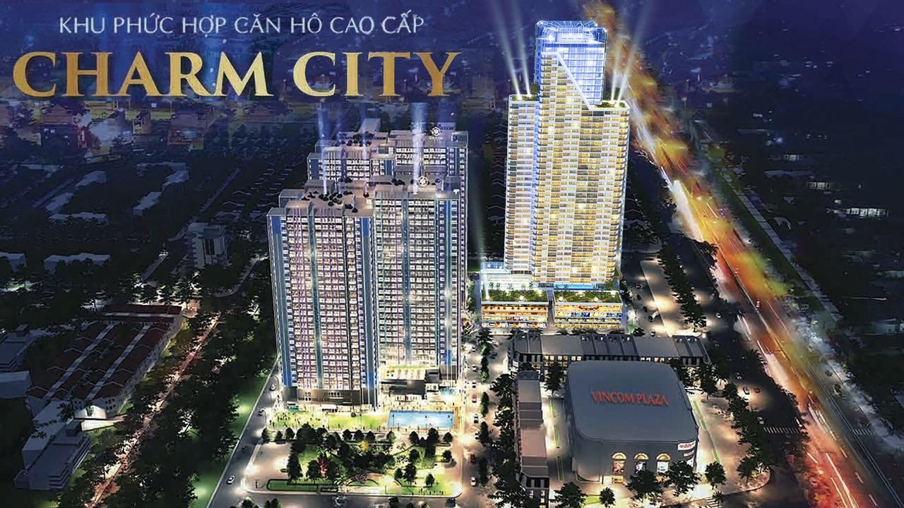 Phối cảnh tổng thể các tòa tháp căn hộ Charm City Diamond