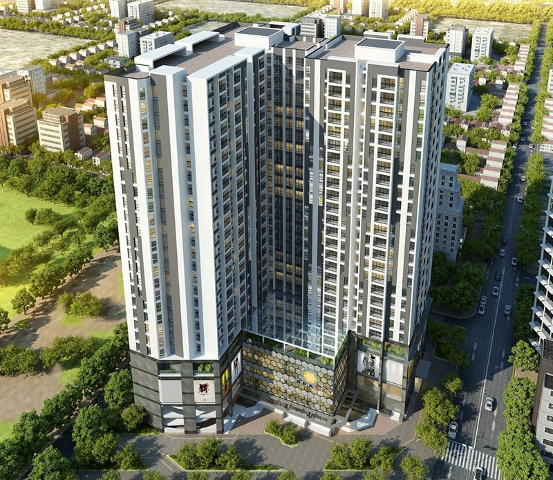 Phối cảnh tổng thể dự án Căn hộ Bea Sky Hoàng Mai