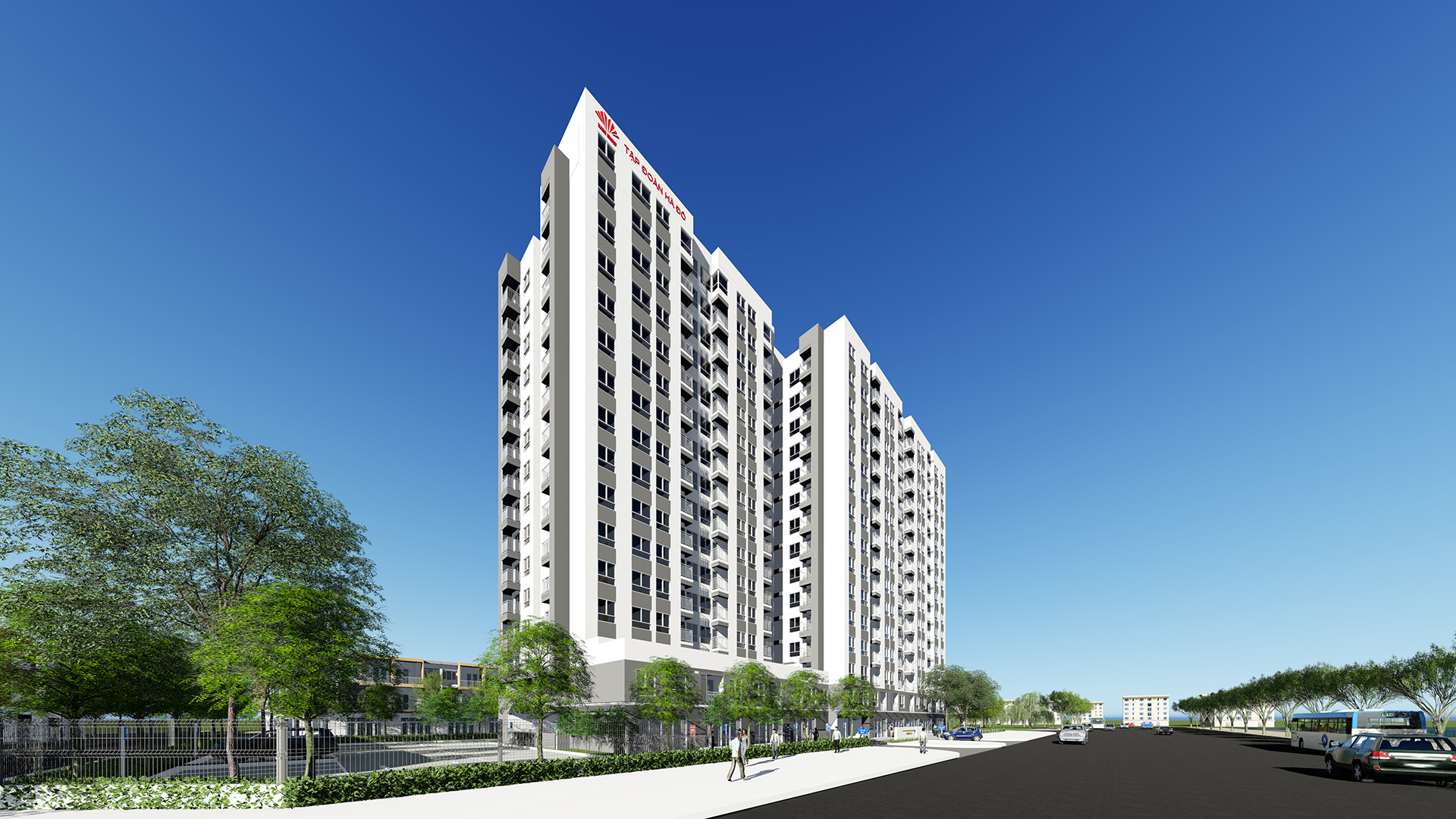 Phối cảnh tổng thể dự án căn hộ chung cư Hà Đô Riverside Quận 12