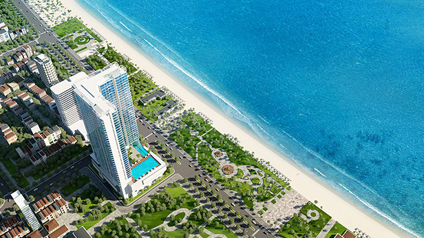 Phối cảnh tổng thể dự án căn hộ khách sạn Vinpearl Condotel Nha Trang hướng biển
