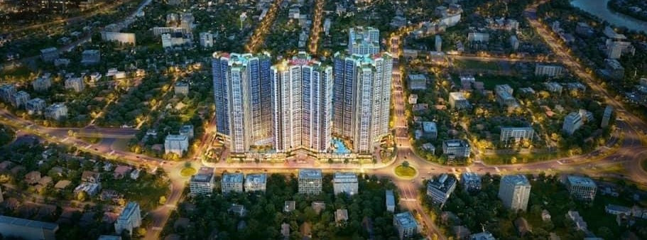 Phối cảnh tổng thể dự án Hoàng Huy Commerce về đêm