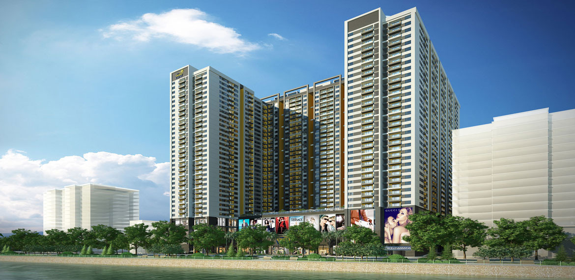 Phối cảnh tổng thể dự án The Gold View Quận 4