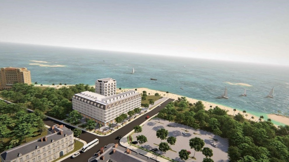 Phối cảnh tổng thể khách sạn Las Vegas Town tại Hồ Tràm, Xuyên Mộc