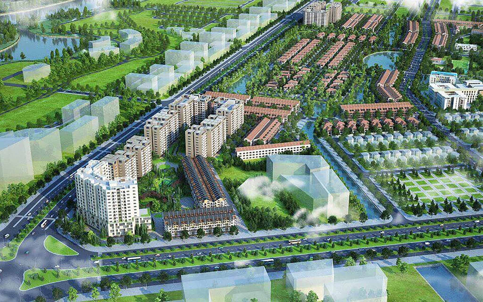 Phối cảnh tổng thể khu dân cư Nhà Xinh Residential