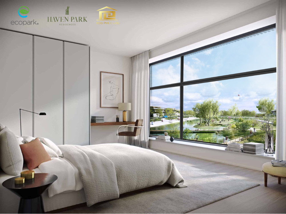 Phối cảnh tổng thể tòa tháp Haven Park và không gian xanh