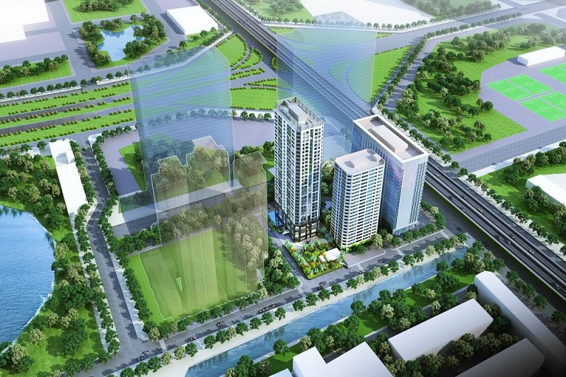 Phối cảnh Vinata Tower từ trên cao