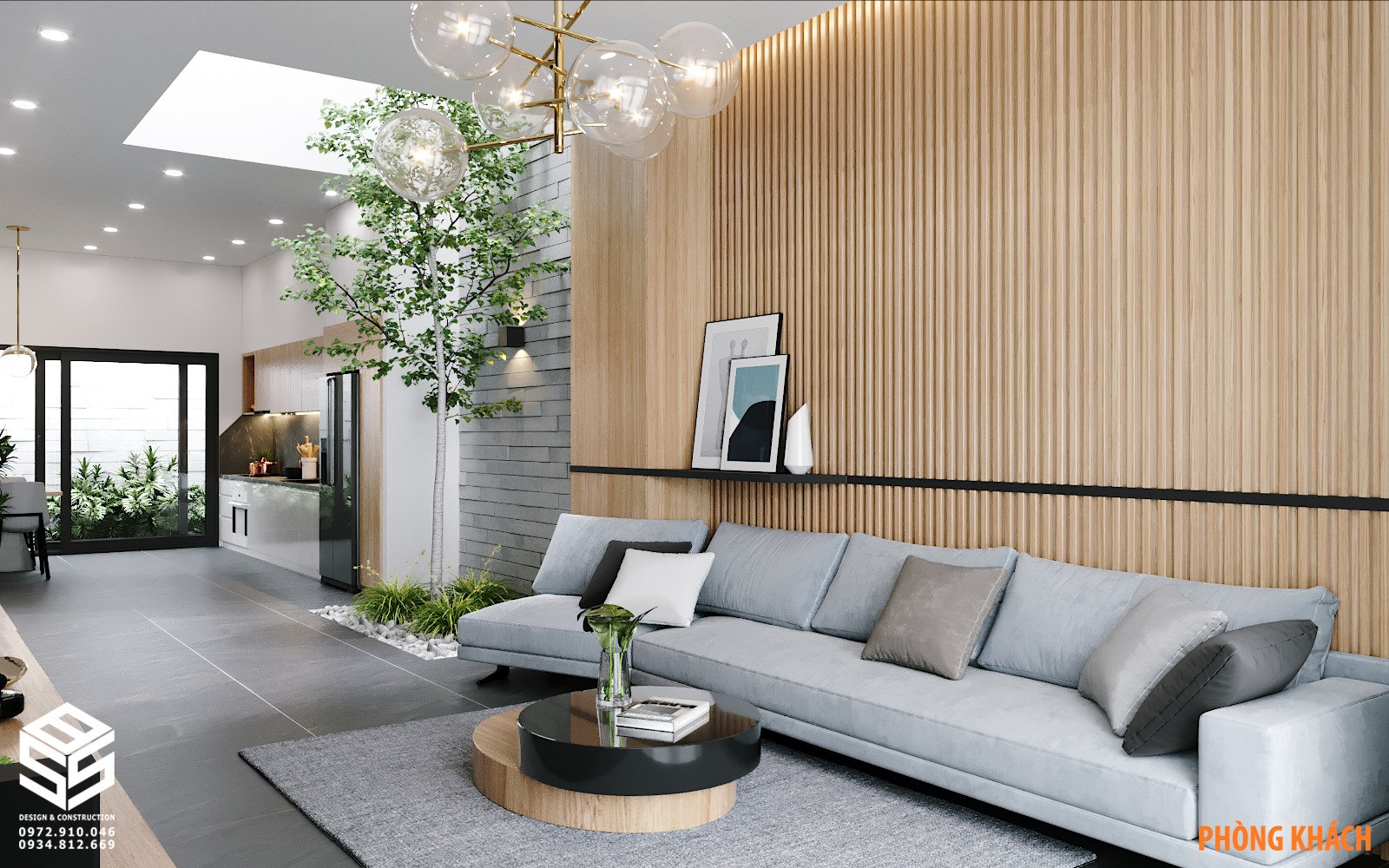 Phòng khách căn hộ Nam Rạch Chiếc