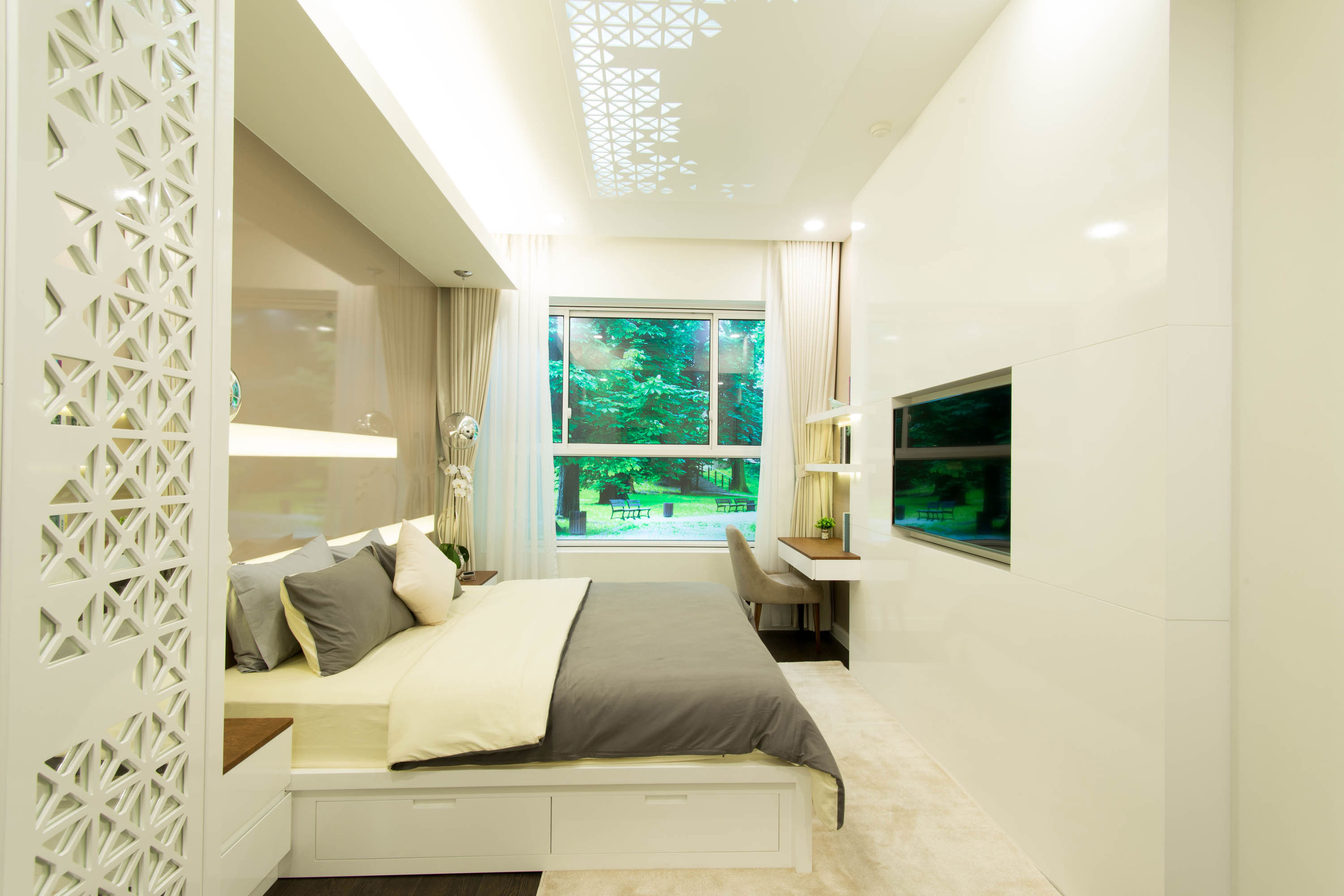 Phòng ngủ ấm cúng trong căn hộ Chương Dương Home