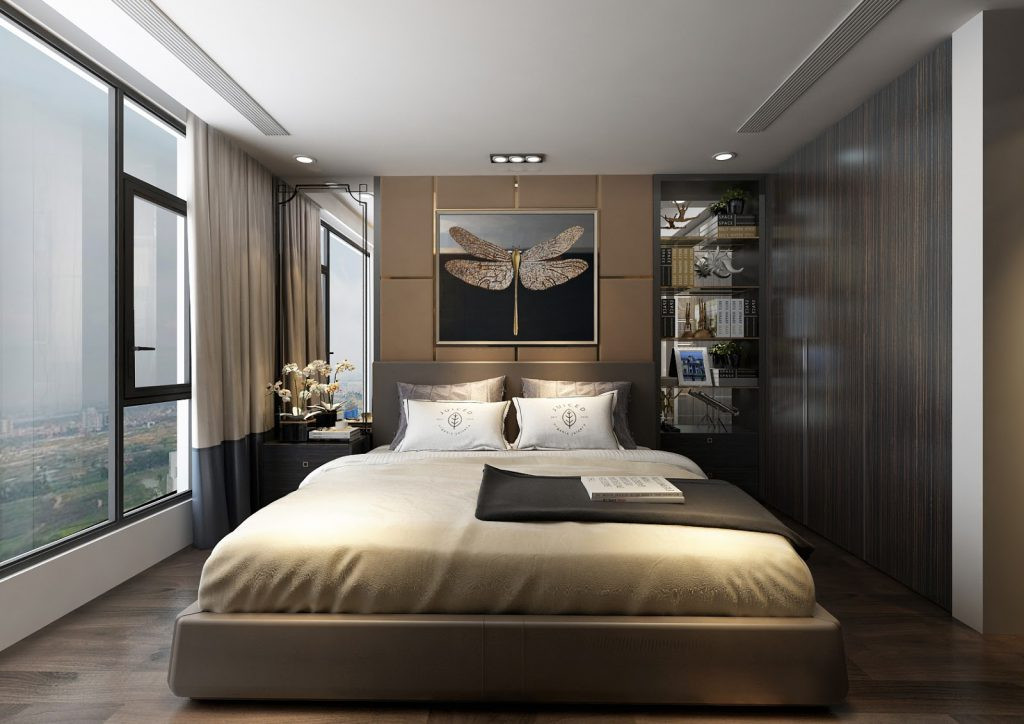 Phòng ngủ với tầm nhìn cảnh quan đô thị tại Sunshine City