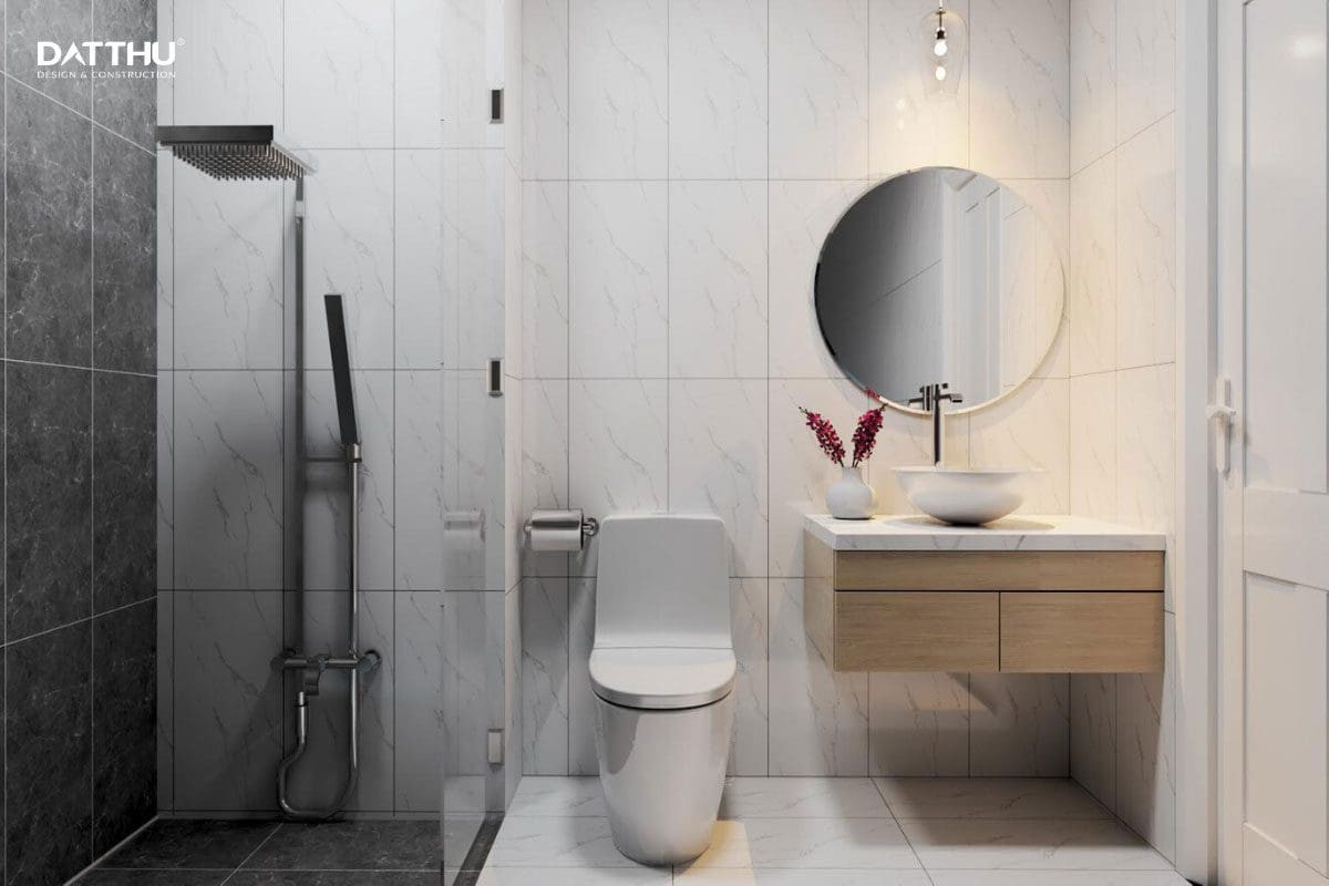 Phòng tắm hiện đại căn hộ Phú Đạt