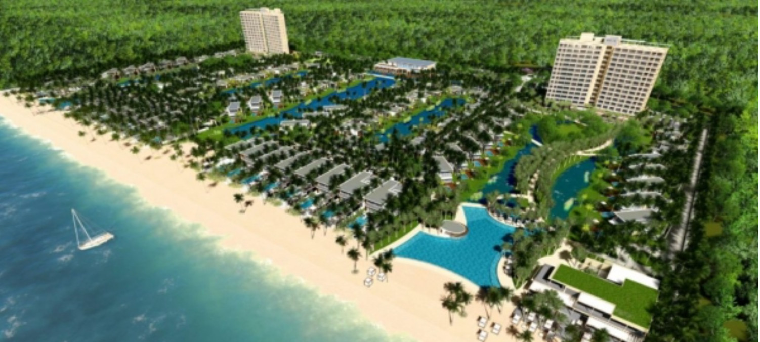 Quang cảnh rộng lớn của The Hamptons Hồ Tràm nhìn từ trên cao