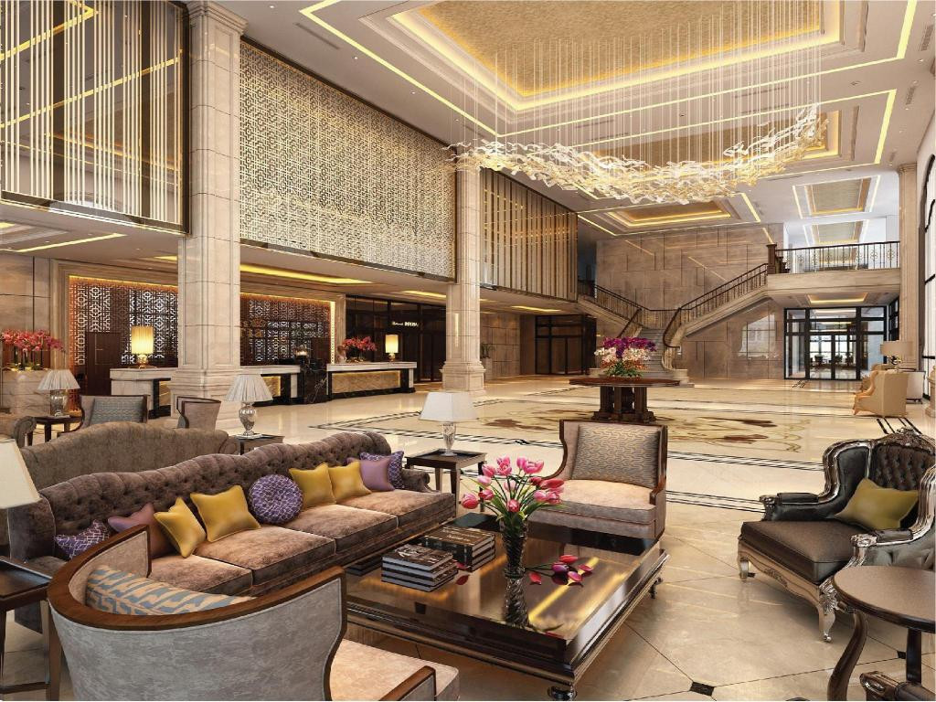 Sảnh đón tiếp sang trọng tại Vinpearl Hotel Rivera Hải Phòng