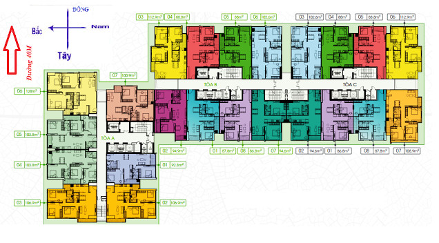 Sơ đồ mặt bằng tổng thể các tầng căn hộ chung cư Eco Life Tây Hồ
