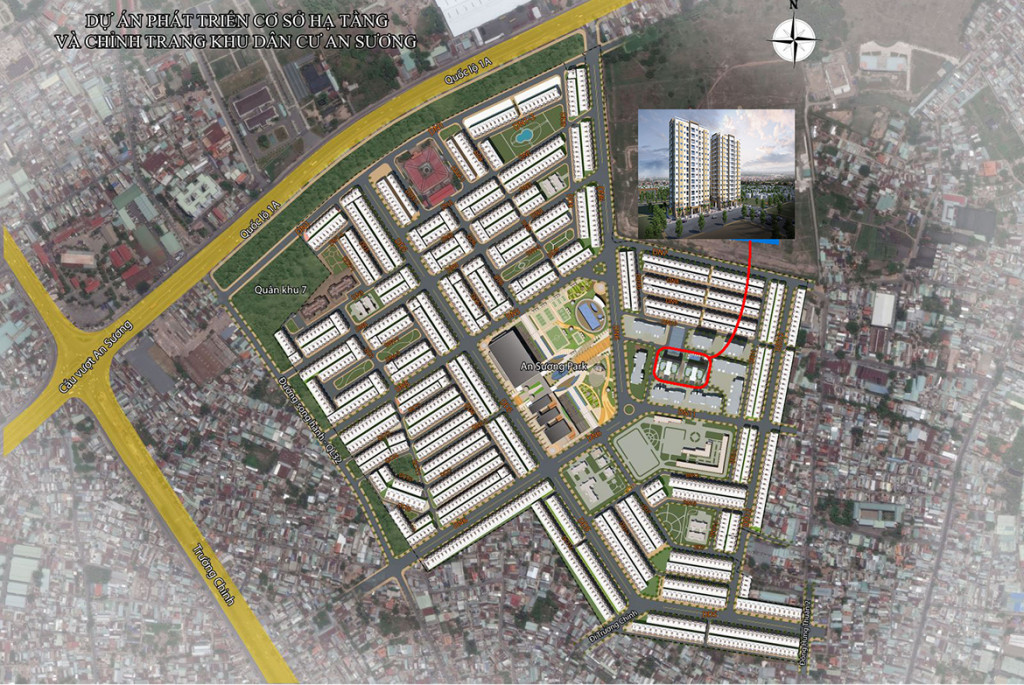 Sơ đồ mặt bằng tổng thể Căn hộ I-Park An Sương