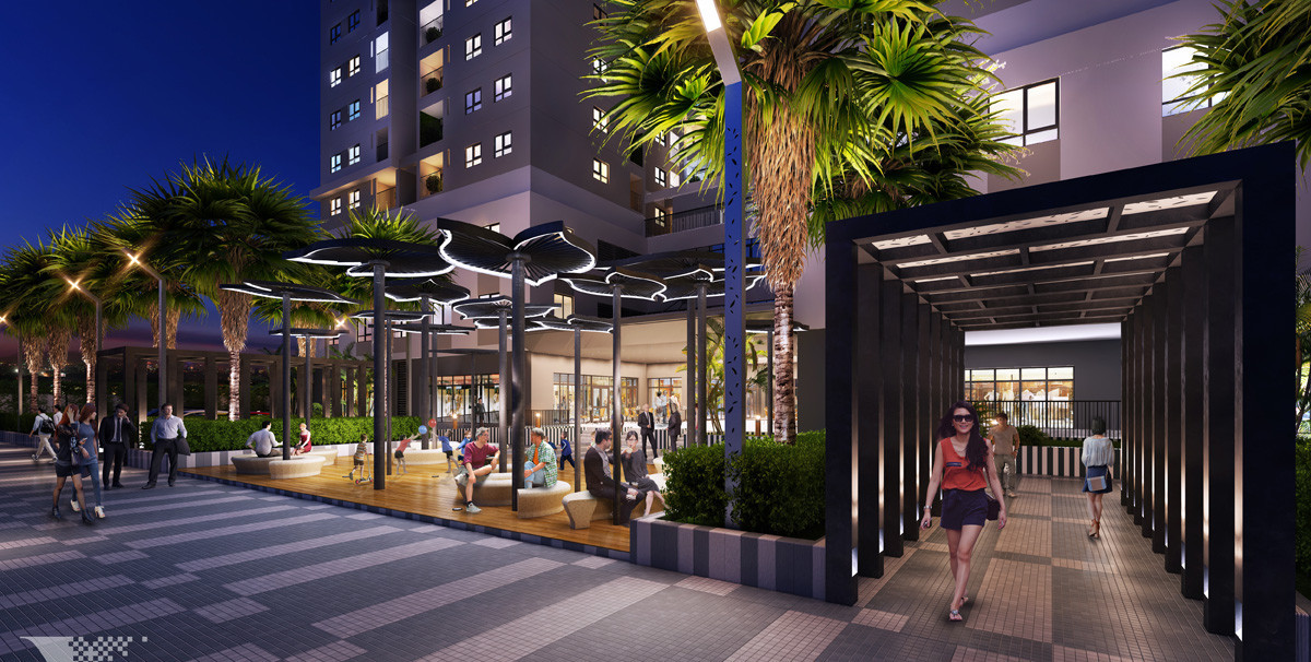 Thiết kế bếp tiện nghi trong căn hộ HUD3 Nguyễn Đức Cảnh